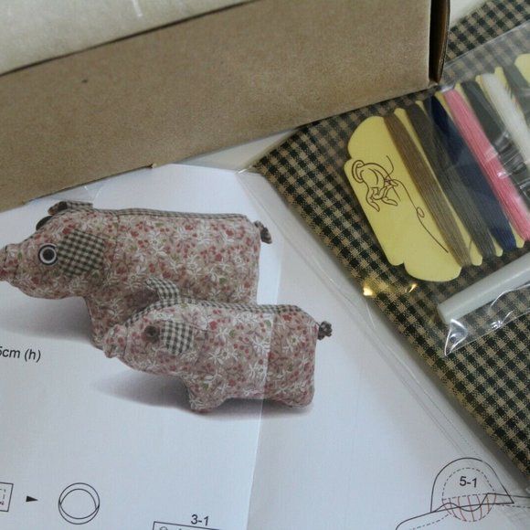 Sewing Craft Kits Stuffed Animals Calico Patchwork Teddy Bears Elephant - Picture 7 of 10